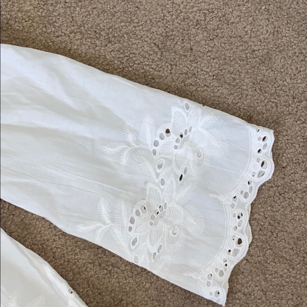 H & M White Lacey Blouse Coverup - Picture 7 of 12